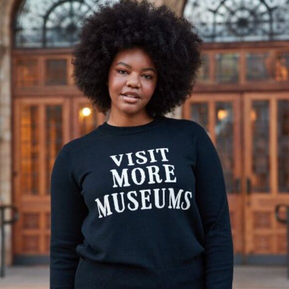 ISO Natural History Museum X Joanie - Visit More Museums Slogan Sweater - Picture 2 of 2